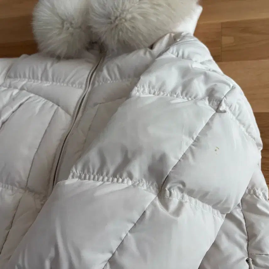 [BUNJANG] Duel Faux Fur Goose Down Long Padding 55 / 듀엘 폭스퍼 구스다운 롱패딩 55