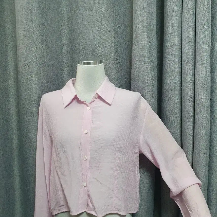 [SOLD OUT] 핑크 쉬어 남방