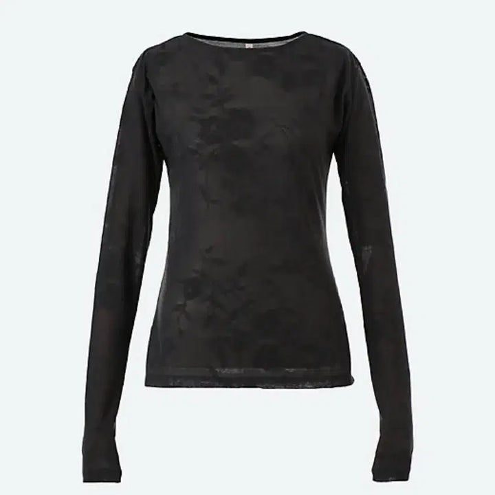 [BUNJANG] Teak Flower Jacquard Long Sleeve T-Shirt Black / 새상품 티크 Teak FLOWER JACQUARD T (오눅착용)