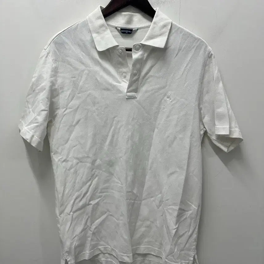 [BUNJANG] Binpole White Short-Sleeve Polo T-Shirt 100 / [만원 아라비아빈티지]빈폴 화이트 반팔 카라티 100