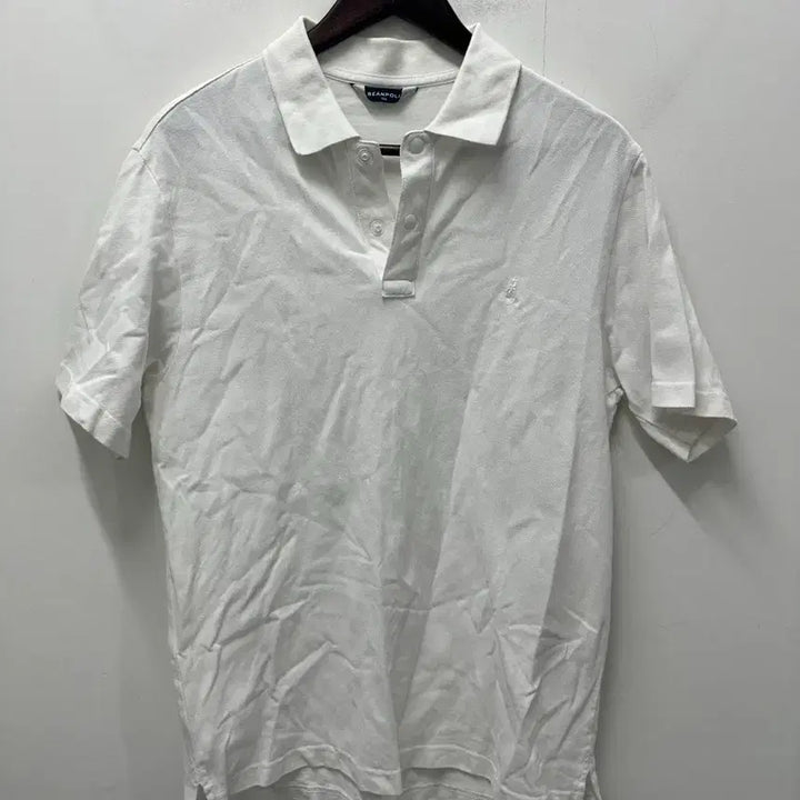 [BUNJANG] Binpole White Short-Sleeve Polo T-Shirt 100 / [만원 아라비아빈티지]빈폴 화이트 반팔 카라티 100