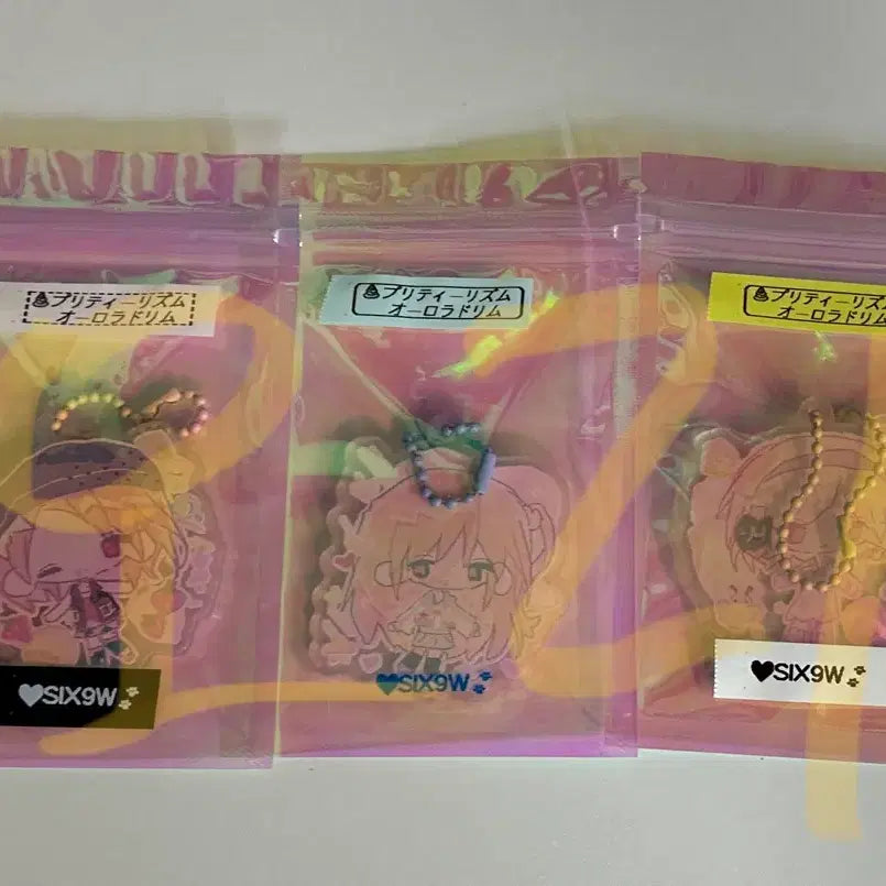 [BUNJANG] Prism Paradise "Aira", "Rhythm", "Mion" Keychain Bundle Set (Unofficial) / >정리중<프리티리듬 비공굿 통판 키링 아이라 리듬 미온 양도합니다