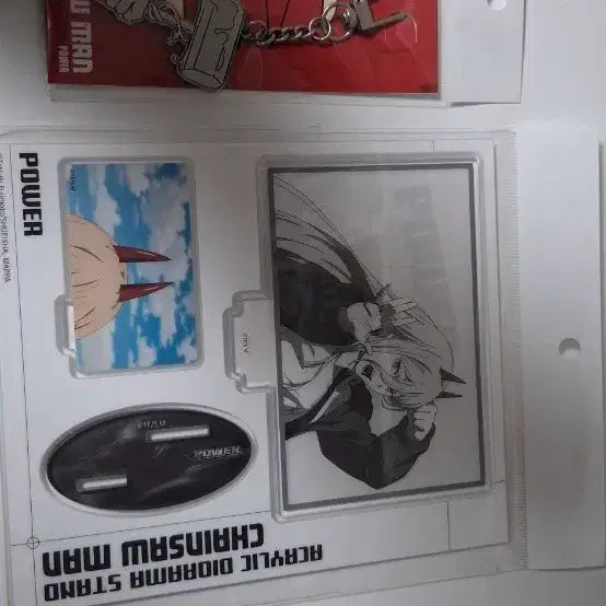 [BUNJANG] Chainsaw Man Pop-Up Power Acrylic Diorama Stand &amp; Keyring Set / 체인소맨 팝업 파워 아이덴티티 키링,아크릴 디오라마 스탠드 일괄