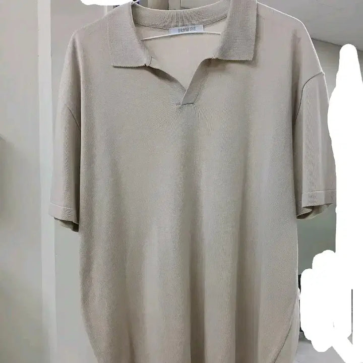 [SOLD OUT] 드로우핏 카라 니트 베이지(라지)