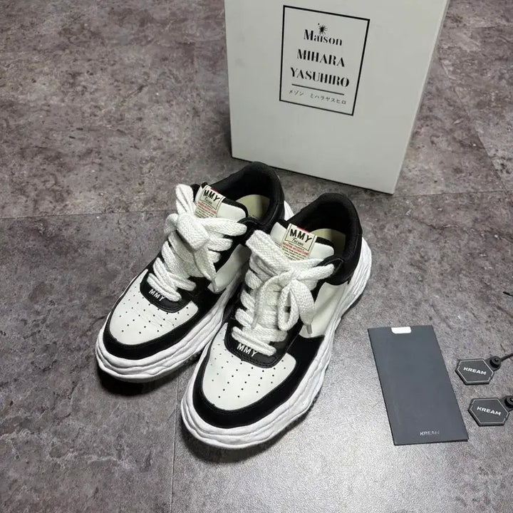 [BUNJANG] Mihara Yasuhiro Wayne Sneaker Cream / 미하라야스히로 웨인 43 풀박스 크림