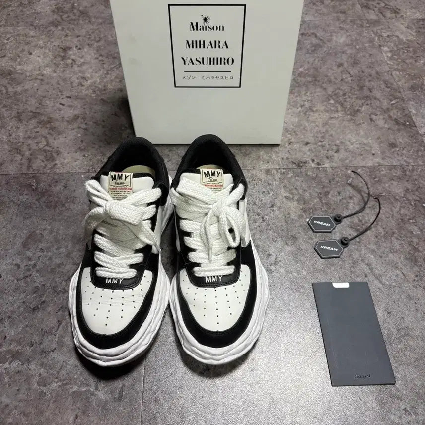 [BUNJANG] Mihara Yasuhiro Wayne Sneaker Cream / 미하라야스히로 웨인 43 풀박스 크림