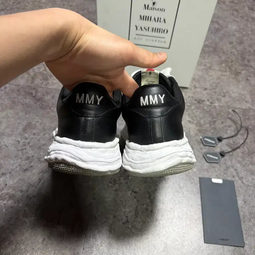 [BUNJANG] Mihara Yasuhiro Wayne Sneaker Cream / 미하라야스히로 웨인 43 풀박스 크림