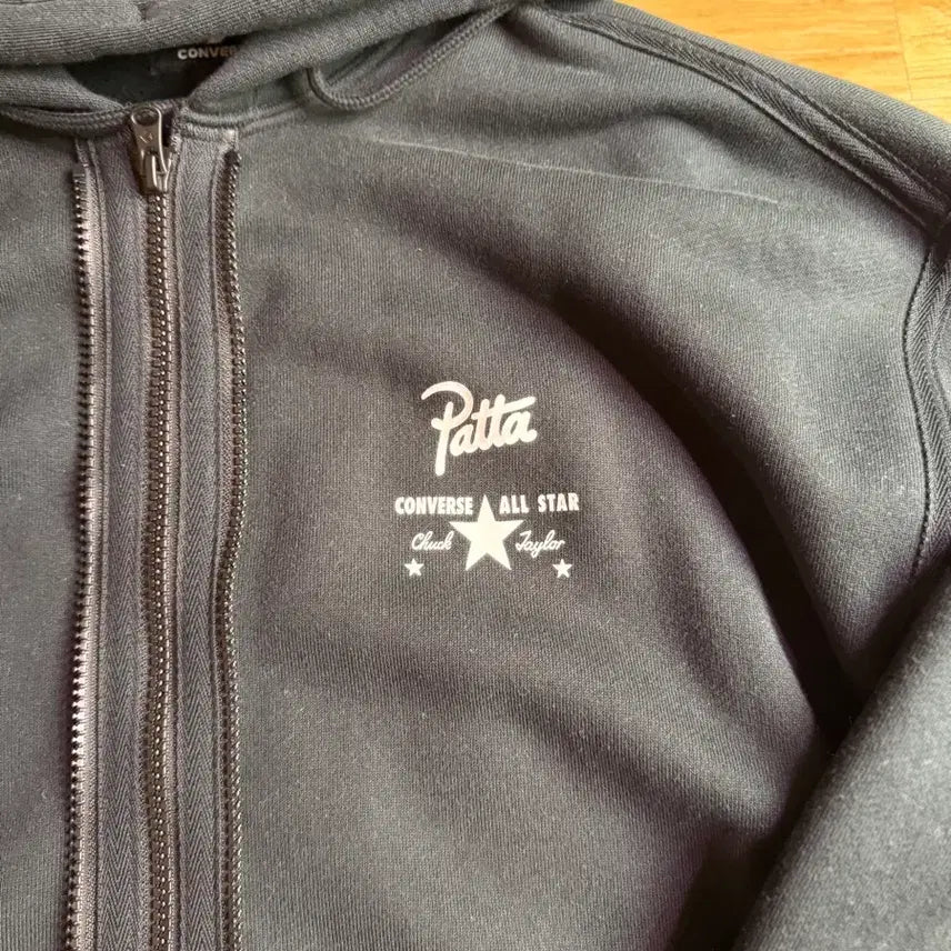 [BUNJANG] Patta x Converse Hoodie Zip-Up Navy / 파타x컨버스 후드집업