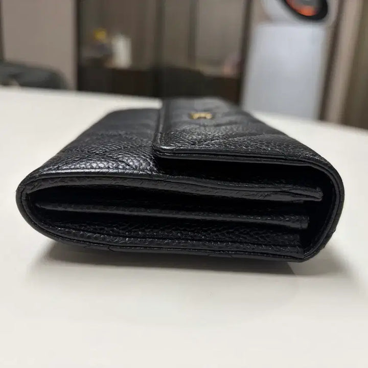 [BUNJANG] Chanel Caviar Bi-fold Wallet / 샤넬 캐비어 금장 장지갑