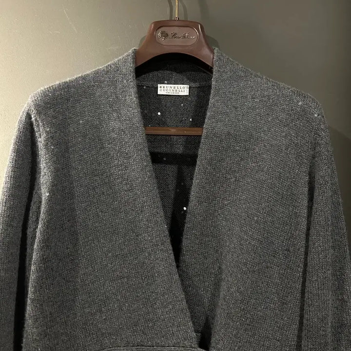 [BUNJANG] Brunello Cucinelli Cashmere Sequin Long Cardigan / 브루넬로 쿠치넬리 캐시미어 스팽글 롱 가디건