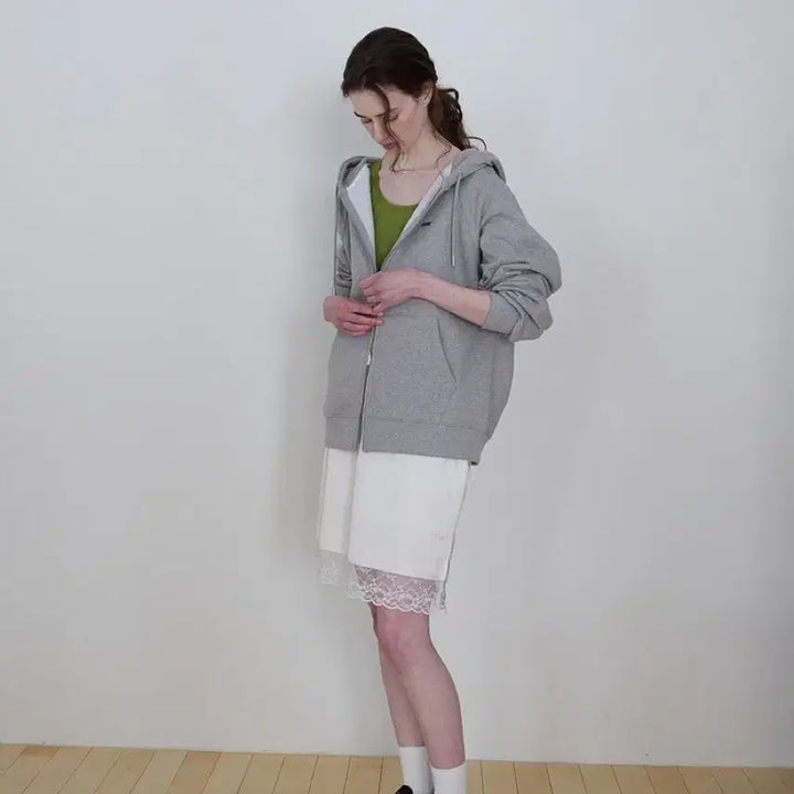 [BUNJANG] Mood Edition Grey Hoodie Zip-up / 무드에디션 후드집업