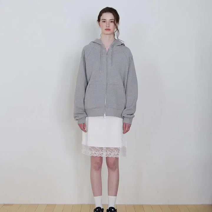 [BUNJANG] Mood Edition Grey Hoodie Zip-up / 무드에디션 후드집업