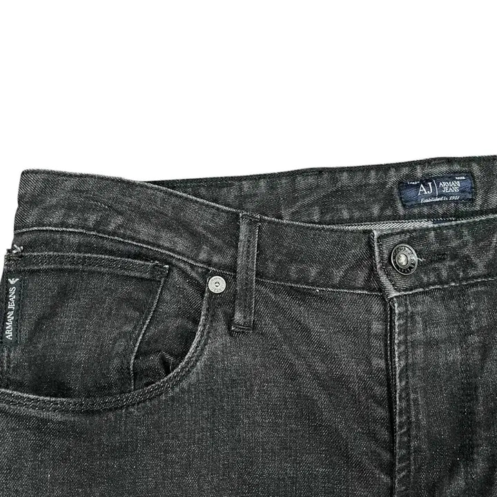 [BUNJANG] Armani Jeans J06 Slim Fit Black Denim Jeans (Size 32) / 아르마니 진스 J06 슬림핏 블랙진 32