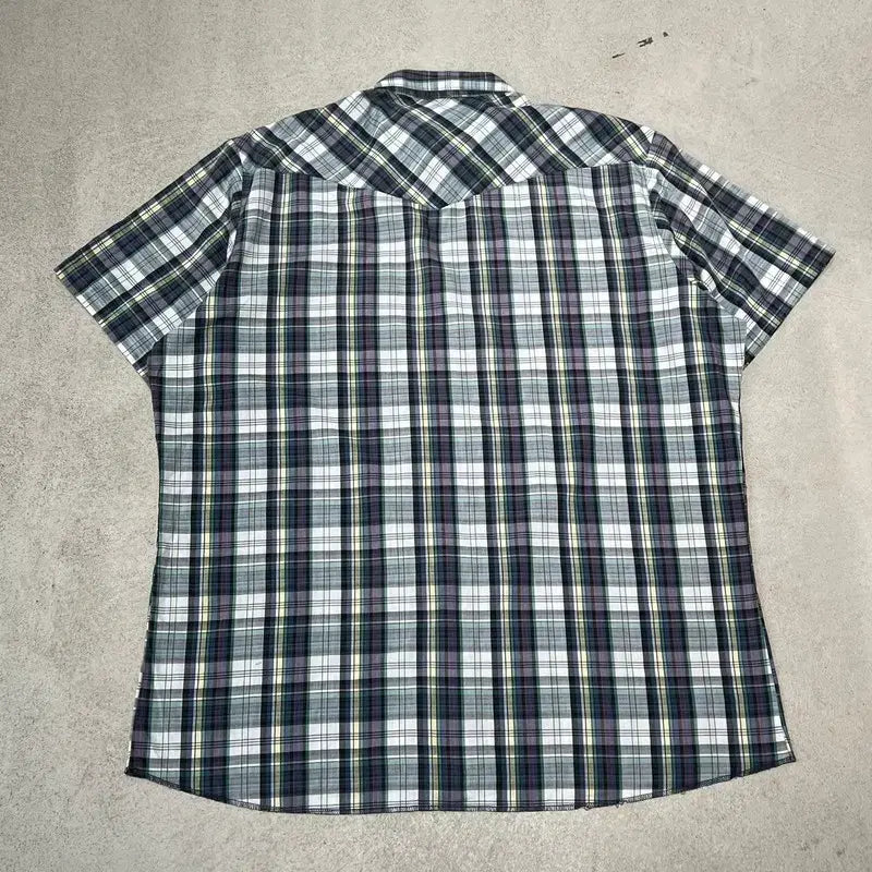 [BUNJANG] Wrangler Western Check Half Shirt / 랭글러 웨스턴 체크하프셔츠 s11005