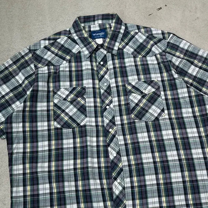 [BUNJANG] Wrangler Western Check Half Shirt / 랭글러 웨스턴 체크하프셔츠 s11005