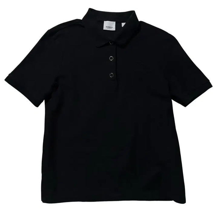 [BUNJANG] Burberry TB Logo Gold Snap Button Collar Short Sleeve T-Shirt / [여M-L] 버버리 TB로고 금장 스냅버튼 카라 반팔 티셔츠