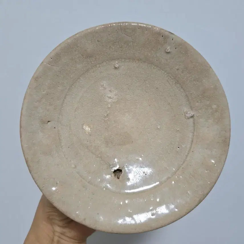 [BUNJANG] Authentic Joseon Early Period White Porcelain Plate / 진품 조선초기 백자 접시 골동품