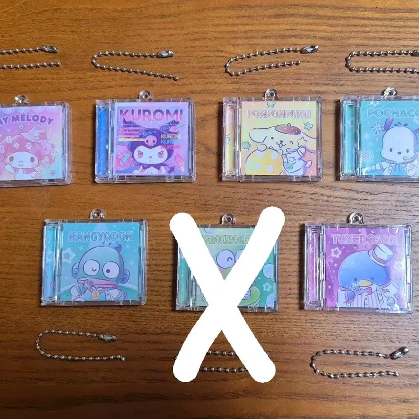 [BUNJANG] Sanrio Characters Random CD Case Acrylic Keyring / 산리오 캐릭터즈 랜덤 CD케이스 키링 판매 cd 앨범 아크릴 키링