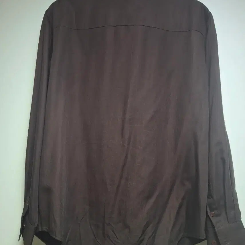 [BUNJANG] Noir Brown Wool Silk Loose Fit Shirt / 노이어 셔츠 50