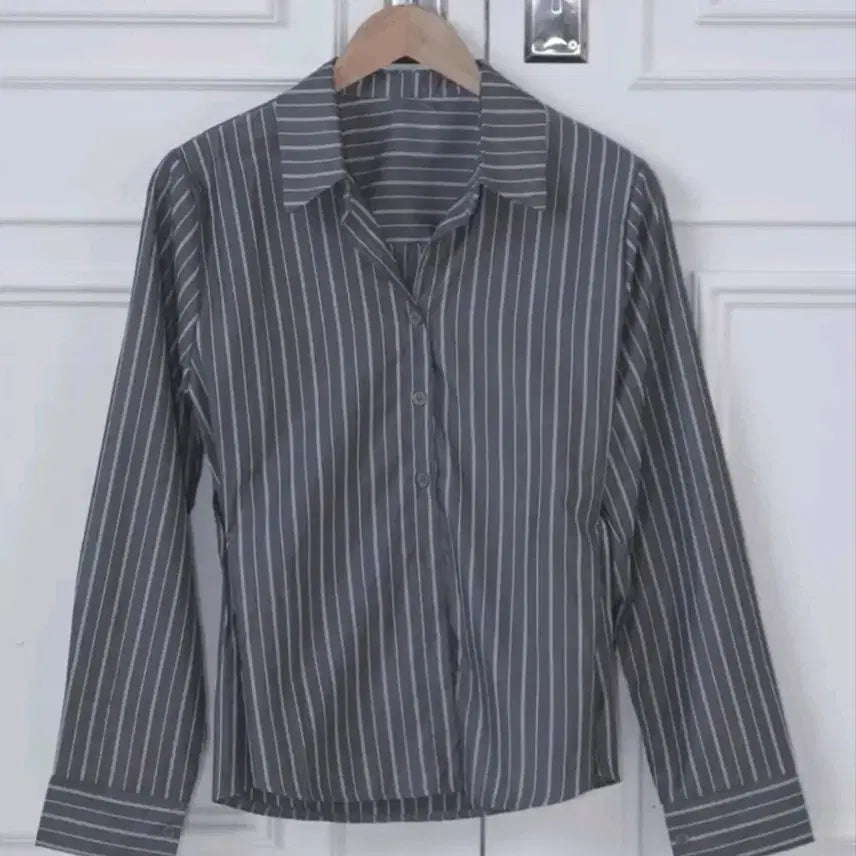 [BUNJANG] Stripe Two-Way Shirt / 스트라이프 투웨이 셔츠