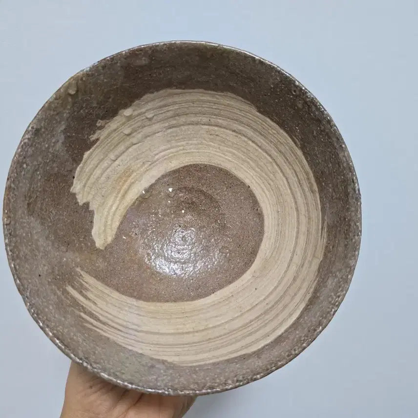 [BUNJANG] Buncheong Ware Brush-Stroked Tea Bowl Antique / 분청자 귀얄 다완 골동품