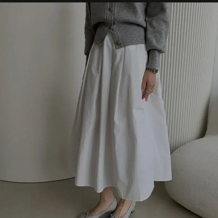 [BUNJANG] Lecormon White Skirt / 르꼬르망 화이트스커트