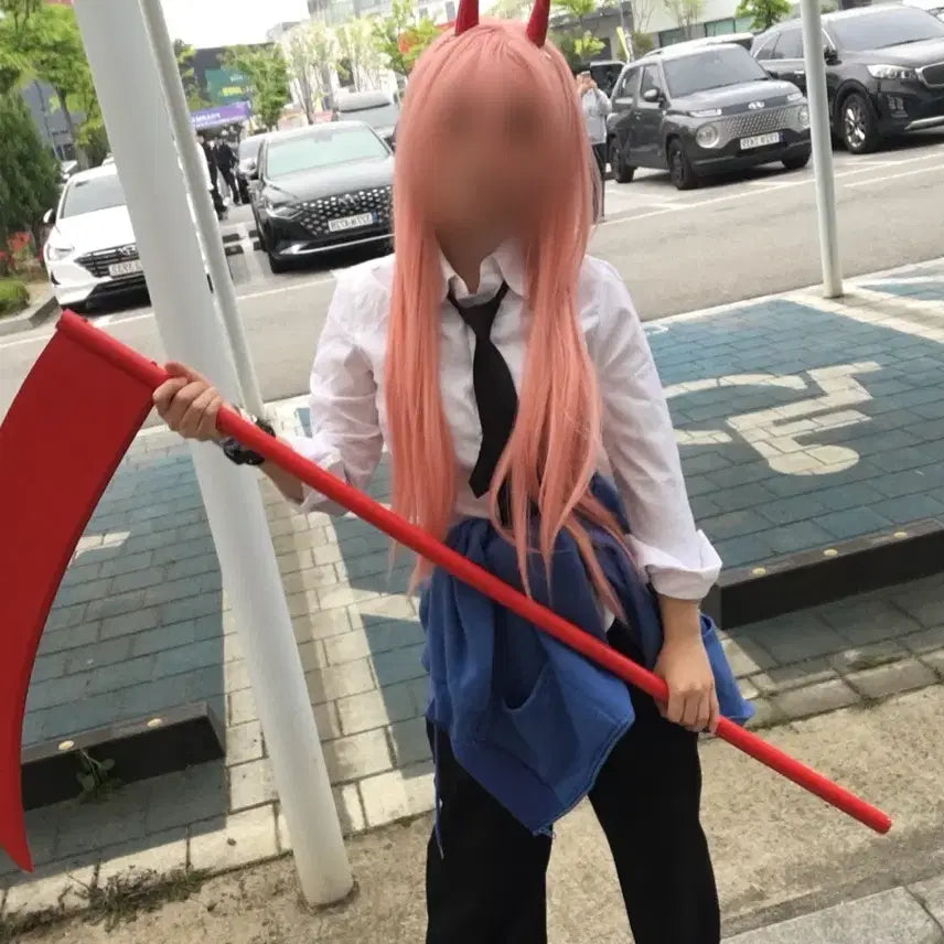 [BUNJANG] Chainsaw Man Power Cosplay Full Set (Includes Scythe) / 체인소맨 파워 코스프레 풀셋(낫 포함)