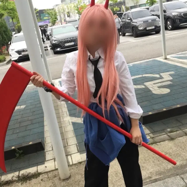 [BUNJANG] Chainsaw Man Power Cosplay Full Set (Includes Scythe) / 체인소맨 파워 코스프레 풀셋(낫 포함)