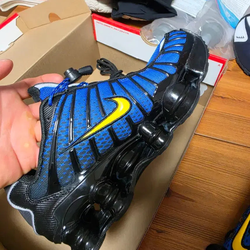 [BUNJANG] Nike Shox TL M Black Metallic Silver Lion Blue Sneakers 250 / 나이키 샥스 TL M - 블랙:메탈릭 실버:라이언 블루 사이즈 250