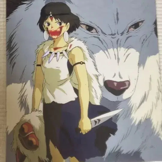 [BUNJANG] Princess Mononoke 1st Artgraphy + IMAX Poster + TTT + Art Card Set / 모노노케 히메 1차 아트그라피+아이맥스 포스터+TTT+아트카드