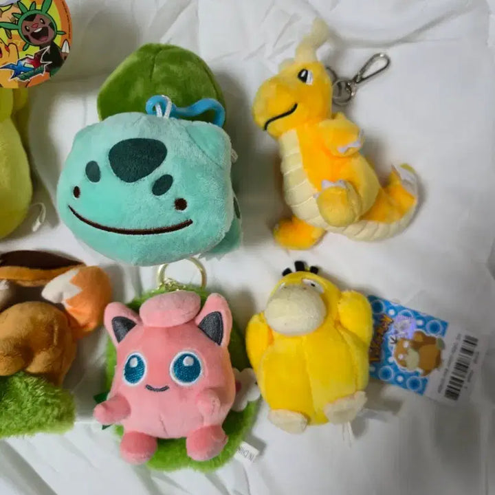 [BUNJANG] Pikachu, Slowpoke, Bulbasaur, Eevee, Jigglypuff Plush &amp; Keychain Set / 피카츄 인형 고라파덕 키링 이상해씨 열쇠고리 잠자는 이브이 푸린 가방걸이