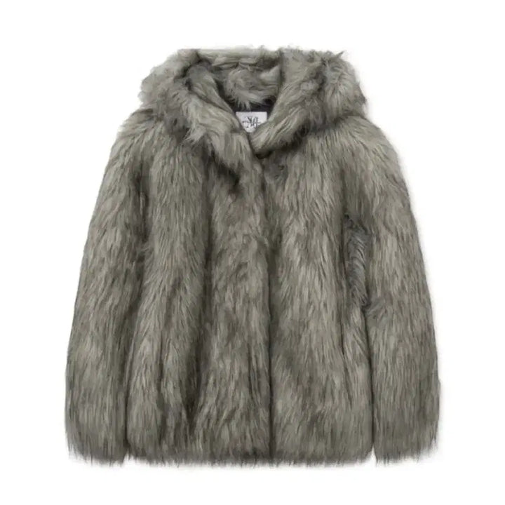 [BUNJANG] Midnight Move Faux Fur Jacket Grey / 미드나잇무브 퍼자켓
