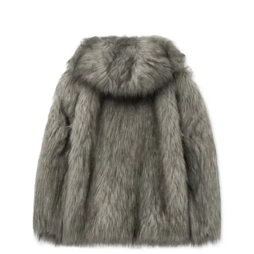 [BUNJANG] Midnight Move Faux Fur Jacket Grey / 미드나잇무브 퍼자켓