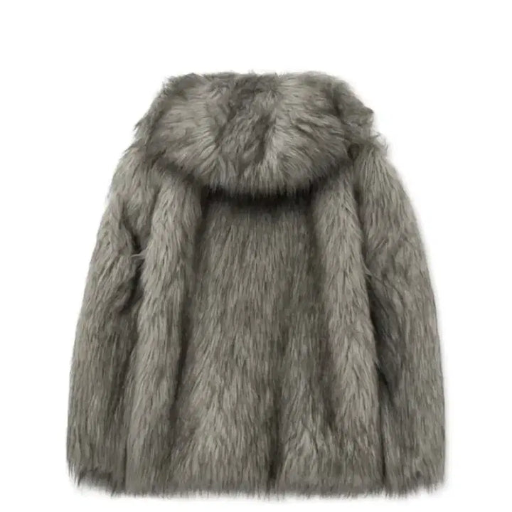 [BUNJANG] Midnight Move Faux Fur Jacket Grey / 미드나잇무브 퍼자켓