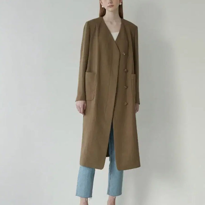 [BUNJANG] NILBY P Linen Trench Robe Dress Jacket / 닐바이피 린넨 자켓 트렌치 롱자켓 로브 원피스