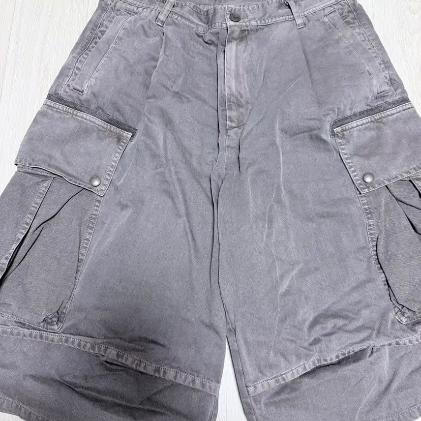 [BUNJANG] Bellie Road Trip Cargo Bermuda Pants Dyed Brown / 벨리에 로드 트립 카고 버뮤다 팬츠