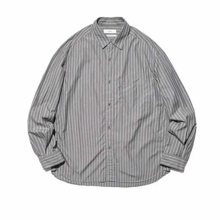 [BUNJANG] Our selves 25FW High Density Relaxed Stripe Shirt / 아워셀브스 25fw 하이 덴시티 릴랙스드 스트라이프 셔츠 1