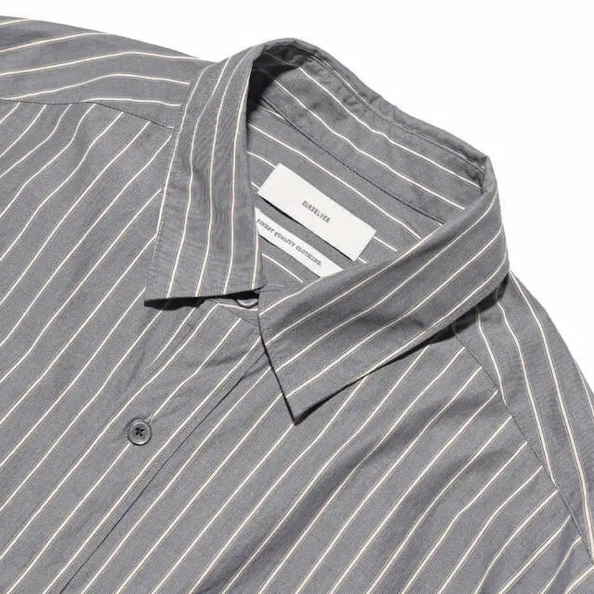 [BUNJANG] Our selves 25FW High Density Relaxed Stripe Shirt / 아워셀브스 25fw 하이 덴시티 릴랙스드 스트라이프 셔츠 1