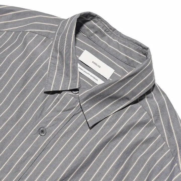 [BUNJANG] Our selves 25FW High Density Relaxed Stripe Shirt / 아워셀브스 25fw 하이 덴시티 릴랙스드 스트라이프 셔츠 1
