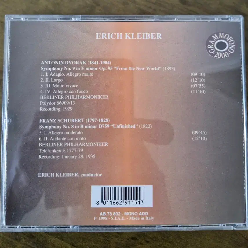 [BUNJANG] Erich Kleiber Conducts Dvořák / Schubert Symphonies / CD 에리히 클라이버 드보르자크/슈베르트 교향곡