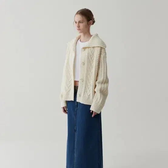 [BUNJANG] Audrey Sera Cable Cardigan / 오디에르 세라 케이블 가디건