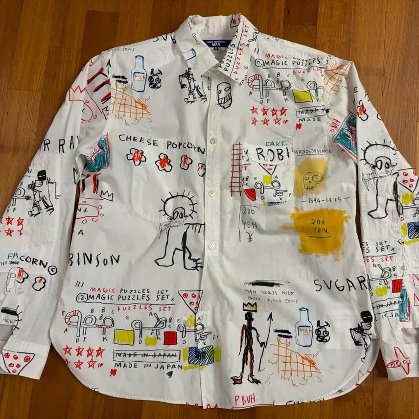 [BUNJANG] Junya Watanabe x Basquiat All Over Print Shirt XL / (XL) 준야 와타나베 바스키아 셔츠 준신품