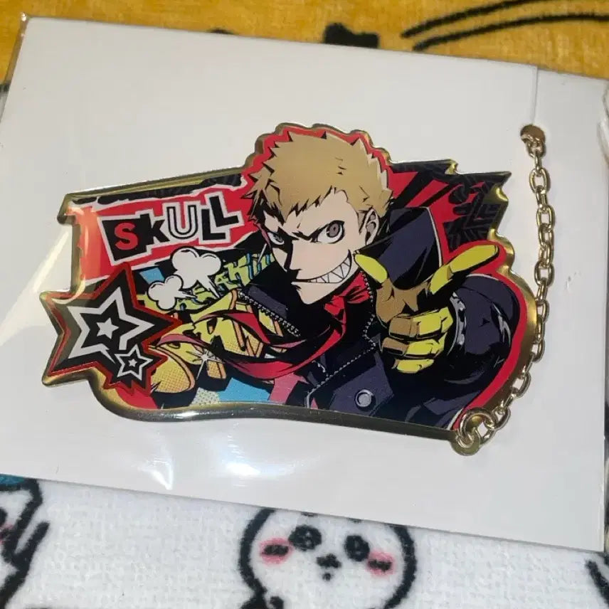 [BUNJANG] Persona 5 Scramble Skull Ryuji Sakamoto Metal Badge / 페르소나5 쿠지 스컬 류지 메탈뱃지