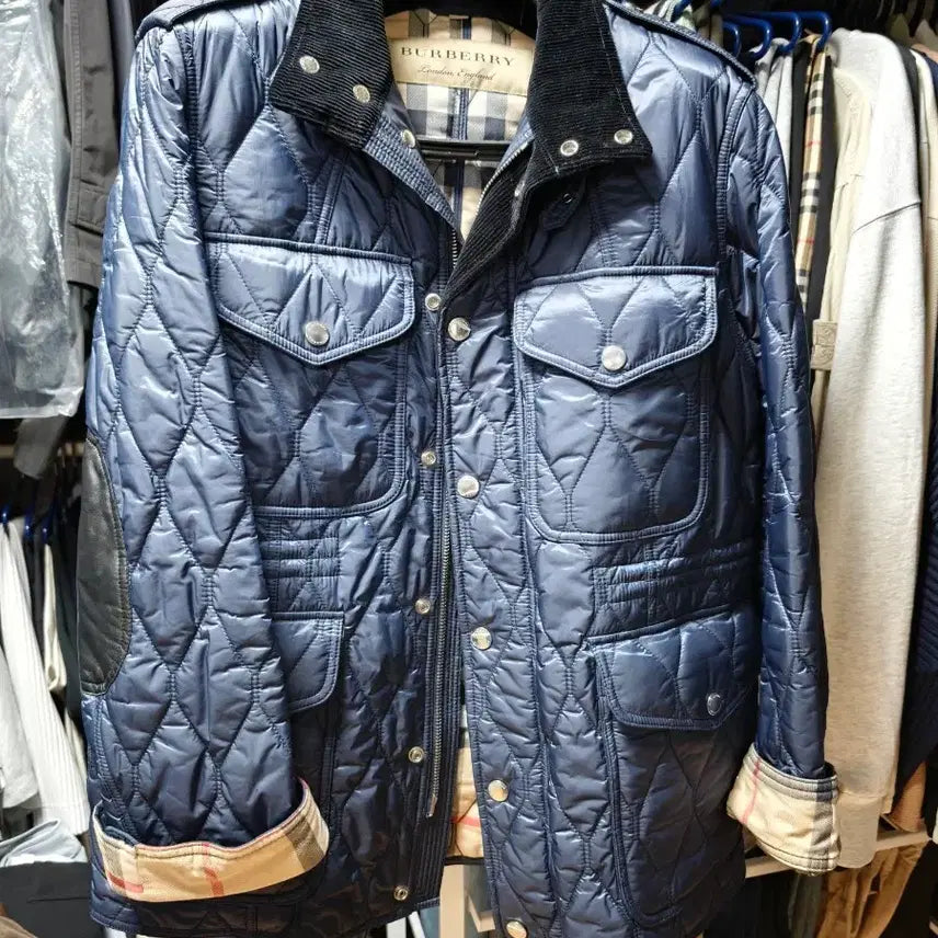 [BUNJANG] Burberry Gerington Quilted Jacket Navy L / 버버리 게링턴 퀄팅 자켓