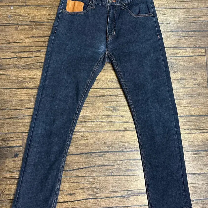 [BUNJANG] EVISU Slim Straight Orange Stitch Jeans (30) / EVISU 슬림 스트레이트 청바지 오렌지 스티치 30사이즈 Y2K