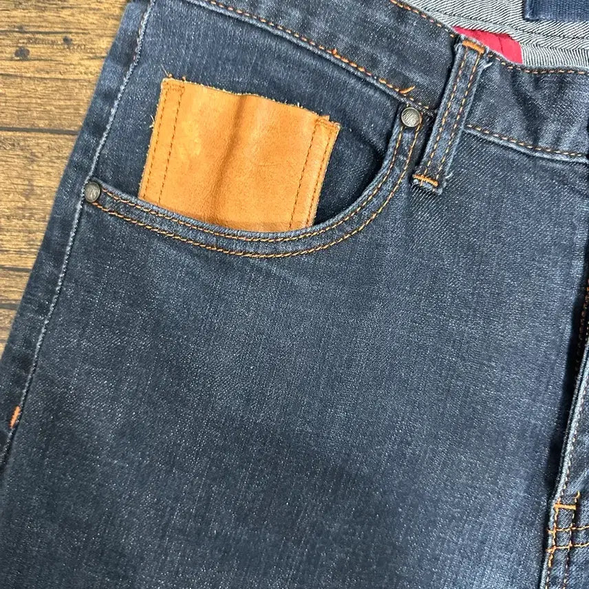 [BUNJANG] EVISU Slim Straight Orange Stitch Jeans (30) / EVISU 슬림 스트레이트 청바지 오렌지 스티치 30사이즈 Y2K