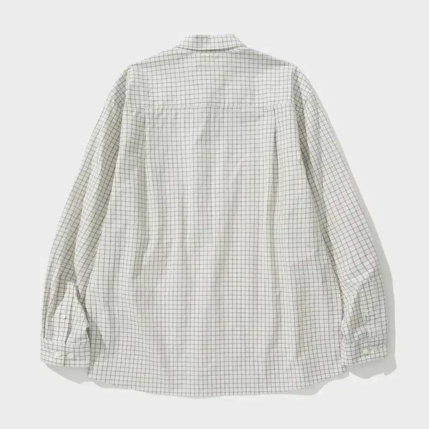 [BUNJANG] Shutter Nabona Shirt V2 Ivory Check M / 셔터 25ss 나보나 셔츠 v2 아이보리 체크 M사이즈