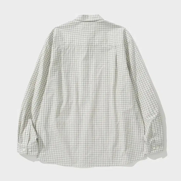 [BUNJANG] Shutter Nabona Shirt V2 Ivory Check M / 셔터 25ss 나보나 셔츠 v2 아이보리 체크 M사이즈