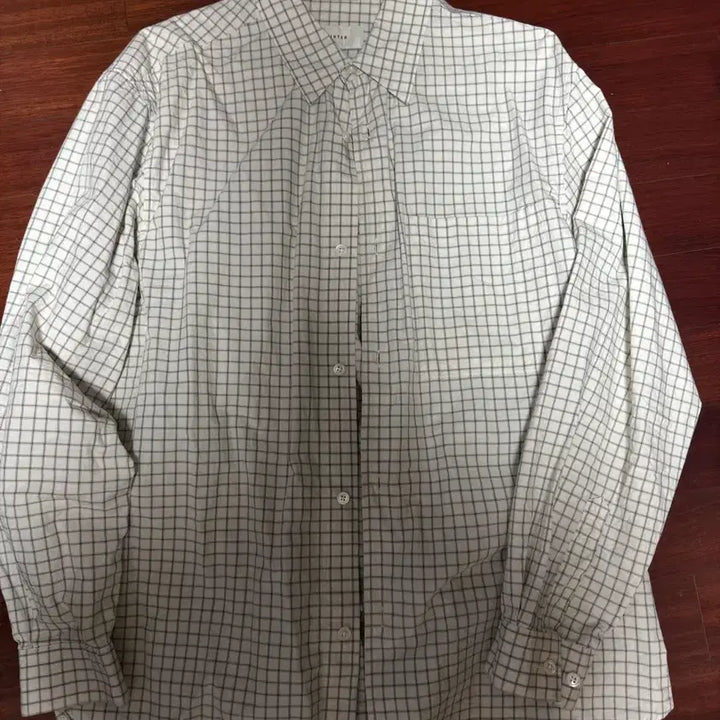 [BUNJANG] Shutter Nabona Shirt V2 Ivory Check M / 셔터 25ss 나보나 셔츠 v2 아이보리 체크 M사이즈