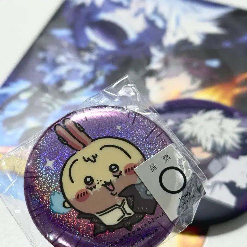 [BUNJANG] My Hero Academia x Chiikawa Dabi Todoroki Collaboration Can Badges &amp; Postcard Bundle Set / 일괄) 히로아카 다비 치이카와 캔뱃지 콜라보 팝업 팝퍼블 토도로키 가챠